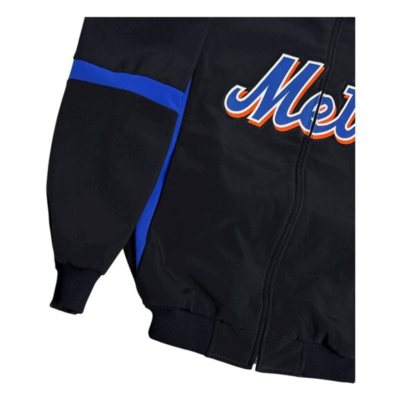 NEW YORK METS Majestic Vintage Y2K MLB Baseball Bomber Jacket Mens Medium - Picture 7 of 7